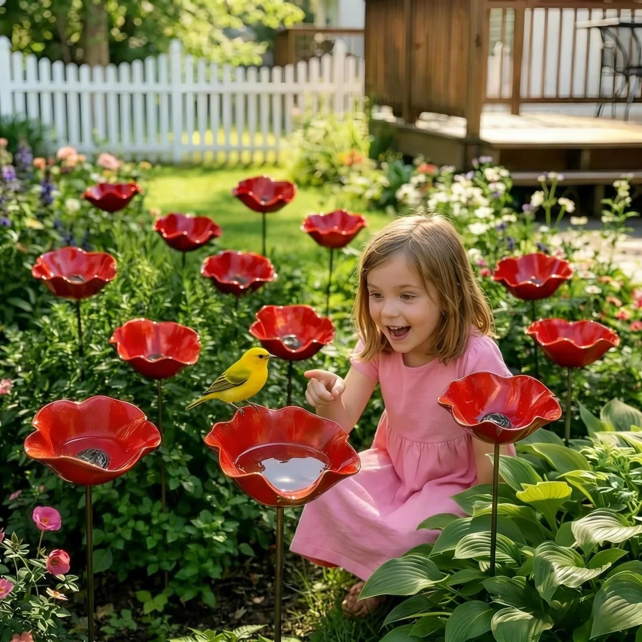 HaveFugl™ – Blomsterformet fuglebad