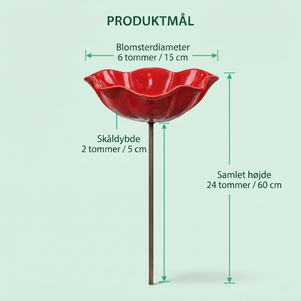 HaveFugl™ – Blomsterformet fuglebad