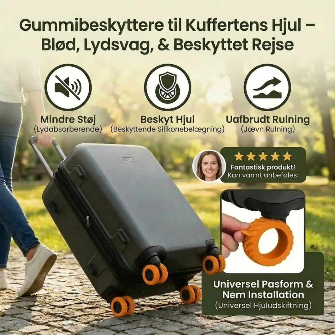 HjulSkyd™ - Beskyt dine kufferthjul og rejs uden bekymringer!