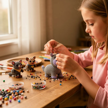 🧵✨ 3D-håndværkssæt med perler til dyr – en gennemtænkt, håndlavet gave