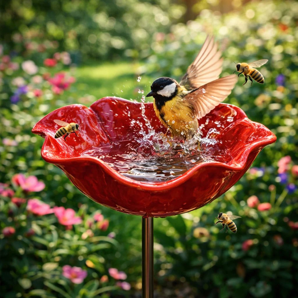 HaveFugl™ – Blomsterformet fuglebad