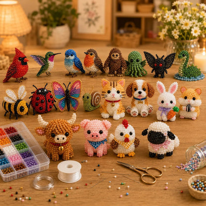 🧵✨ 3D-håndværkssæt med perler til dyr – en gennemtænkt, håndlavet gave
