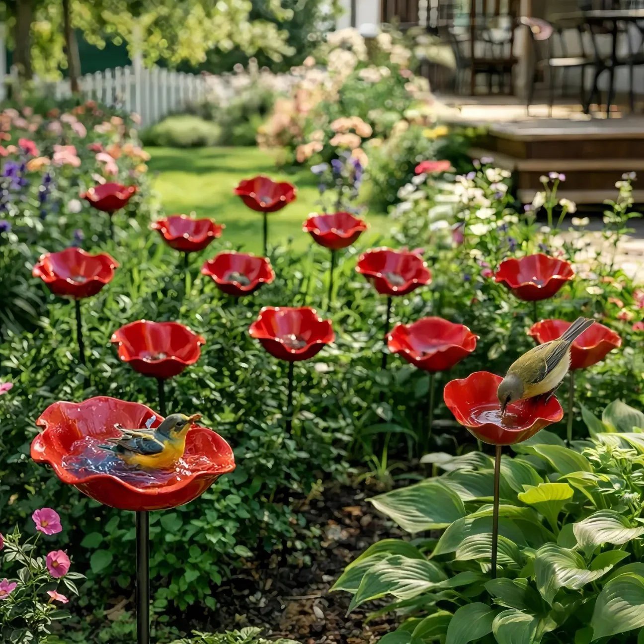 HaveFugl™ – Blomsterformet fuglebad
