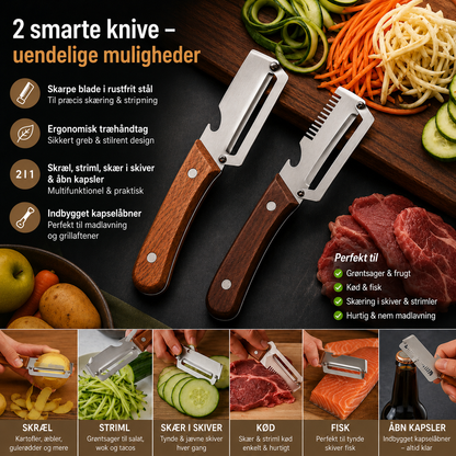 SkærSmart™ Duo - Skræl, skær & striml som en professionel