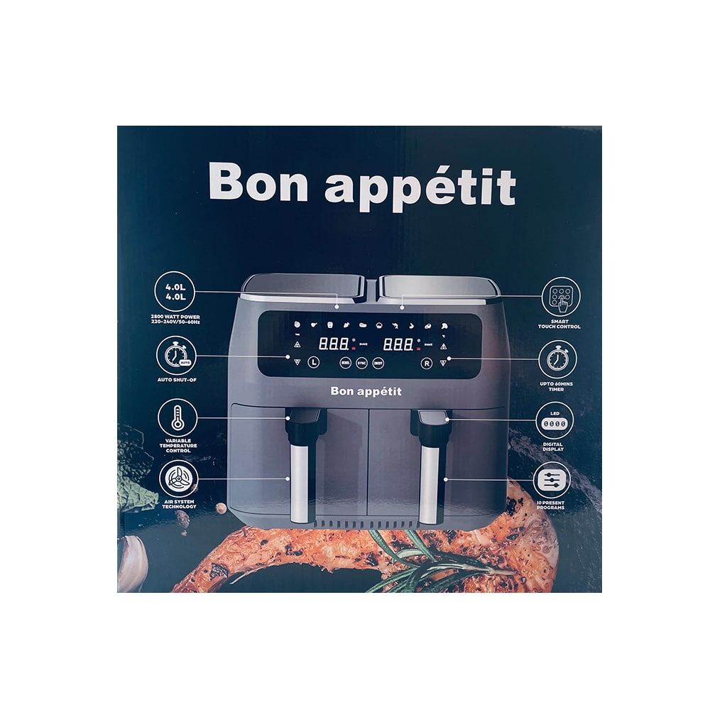 Airfryer 8,0 Liter – Sprøde Resultater med Op til 80 % Mindre Olie