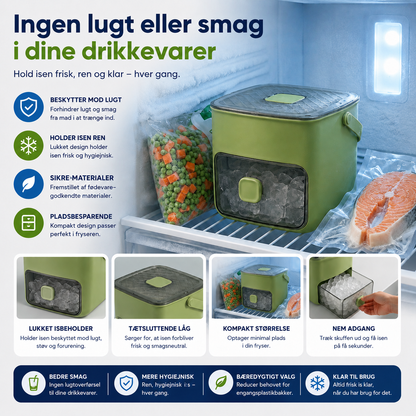 IsKlar™ | Smart isterningeboks med ét-tryk udløsning & opbevaring