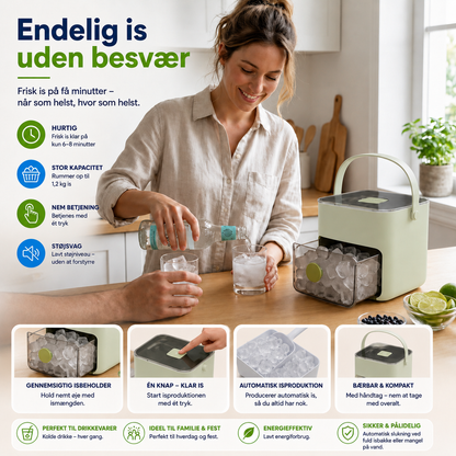 IsKlar™ | Smart isterningeboks med ét-tryk udløsning & opbevaring