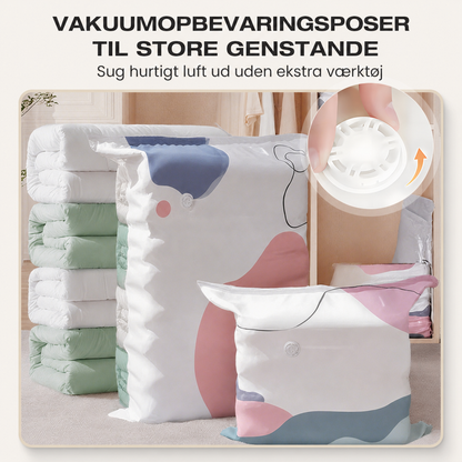 LuftPak™ – Pumpefri Vakuumopbevaringsposer der sparer op til 80% plads