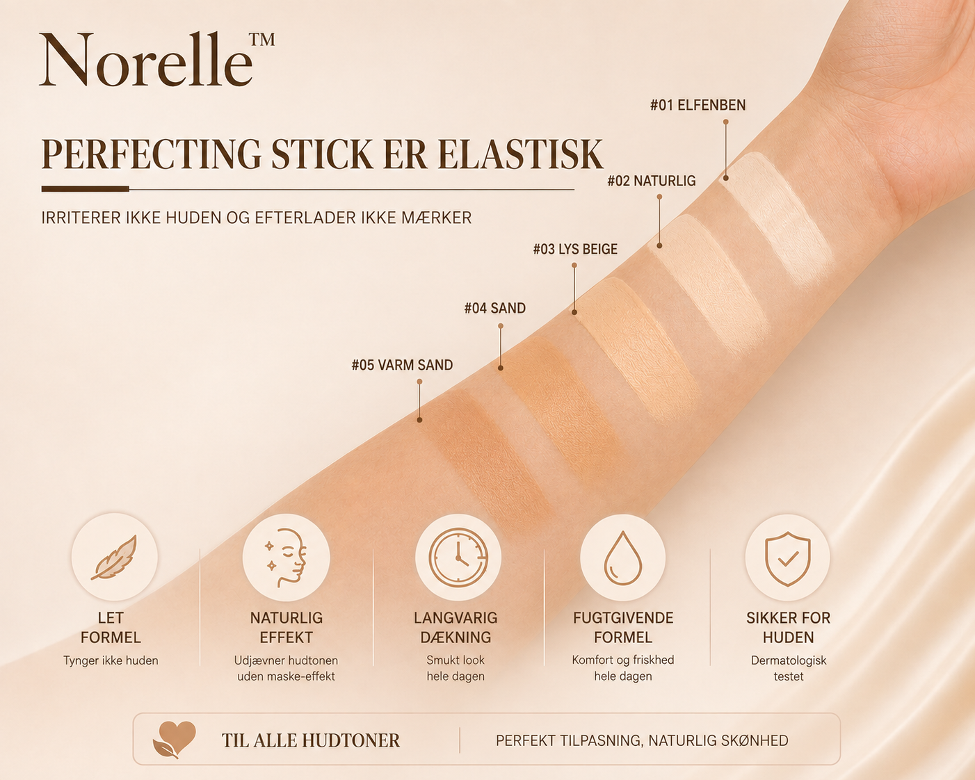 Norelle™ Perfecting Stick - Naturlig Dækning & Hudpleje i Ét