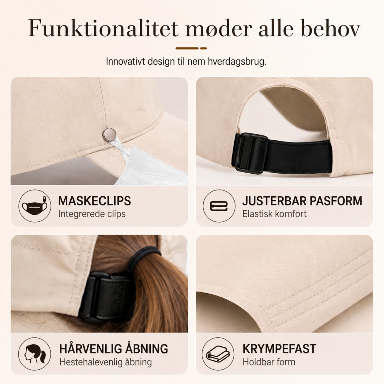 SolYnde™ – Foldbar Solkasket med UV-Beskyttelse