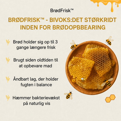 BrødFrisk™ – Bivoksbrødpose til Friskere Brød