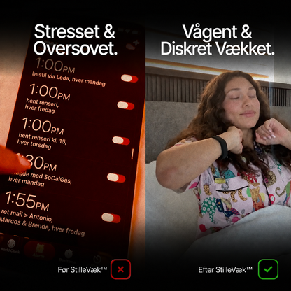 StilleVæk™ - Lydløs Vækkealarm-armbånd