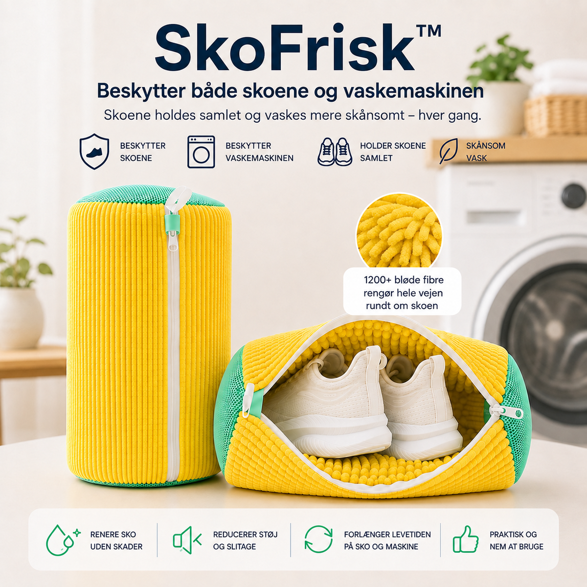SkoFrisk™ – Vask sko nemt i vaskemaskinen.