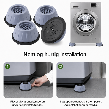 StøjStop™ – Vibrationsdæmpende puder til vaskemaskiner og husholdningsapparater