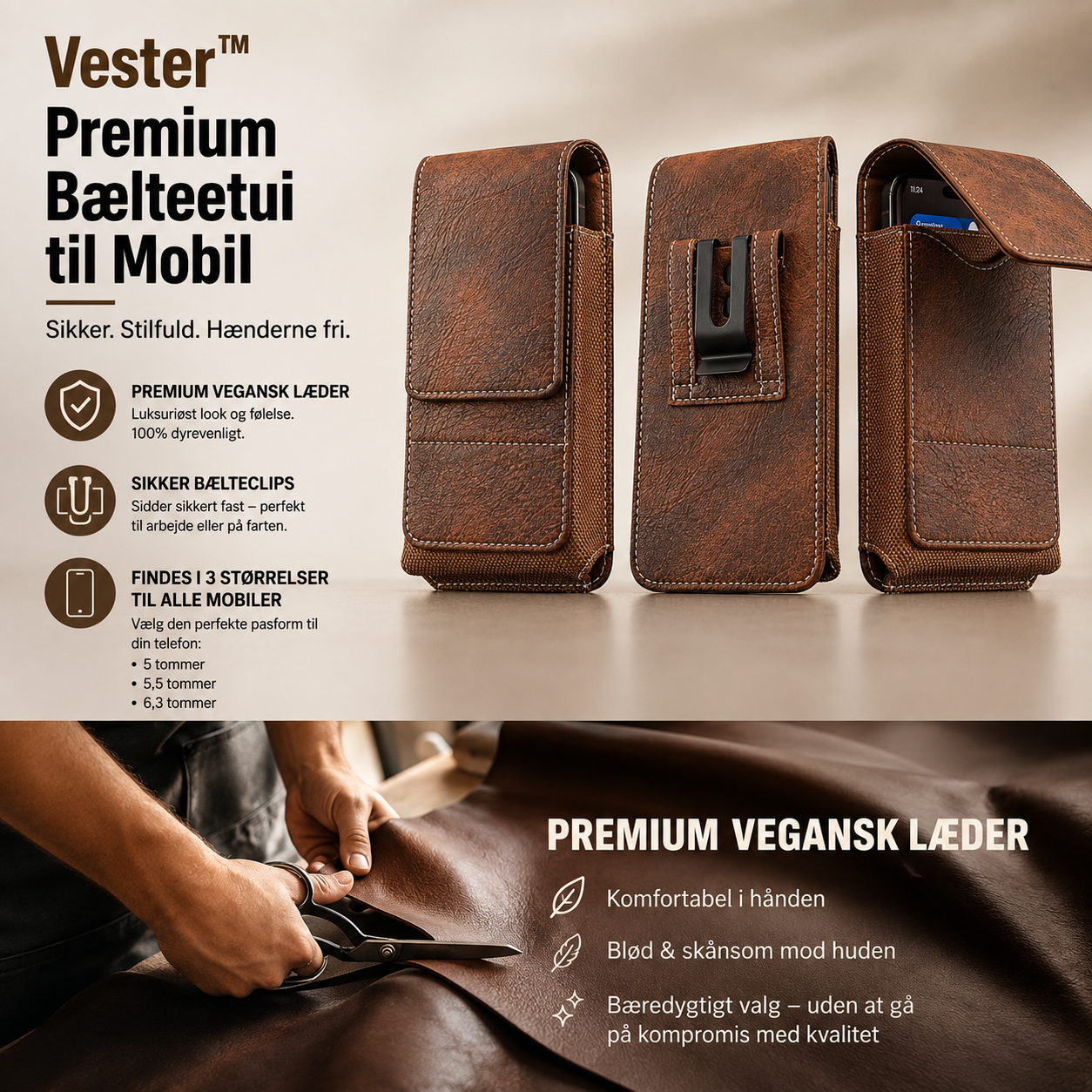 Vester™ Premium Bælteetui til Smartphone