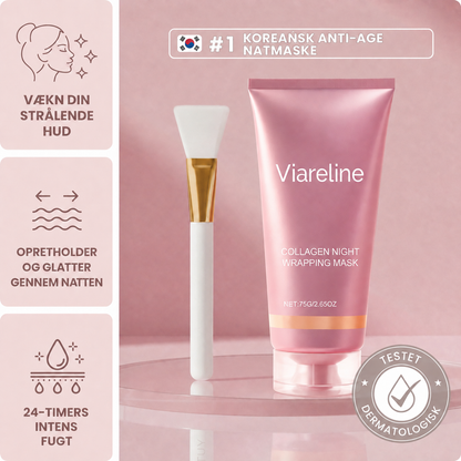 Viareline™ – Koreansk Kollagenmaske med Intens Fugt, Glød & Fastere Hud