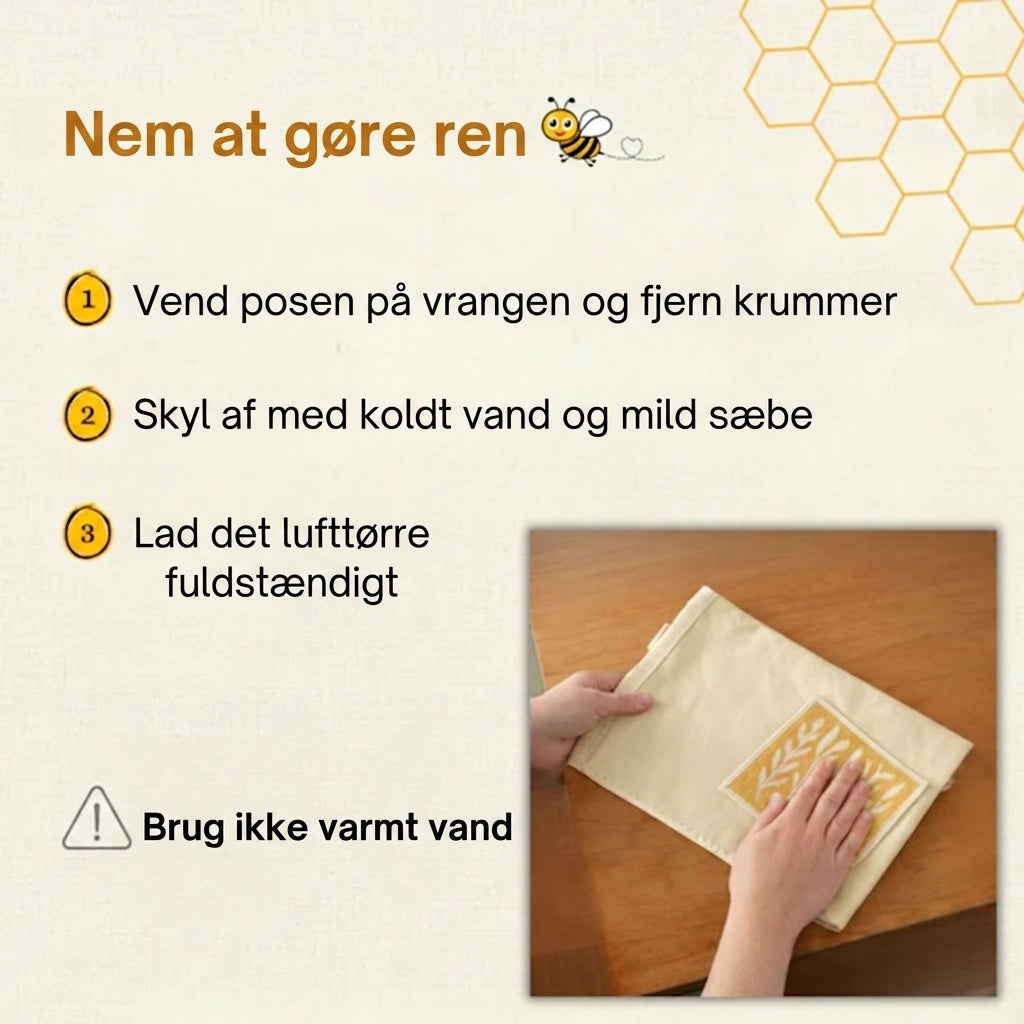 BrødFrisk™ – Bivoksbrødpose til Friskere Brød