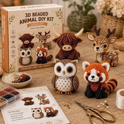 🧵✨ 3D-håndværkssæt med perler til dyr – en gennemtænkt, håndlavet gave
