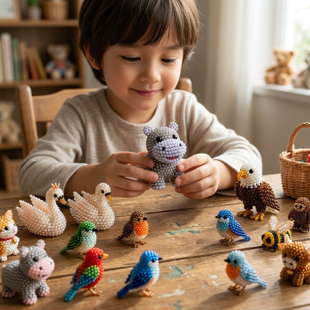 🧵✨ 3D-håndværkssæt med perler til dyr – en gennemtænkt, håndlavet gave